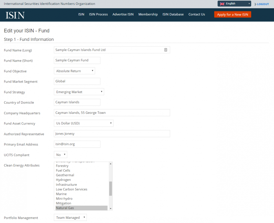 Database services isin cusip lei sedol wkn cfi codes database